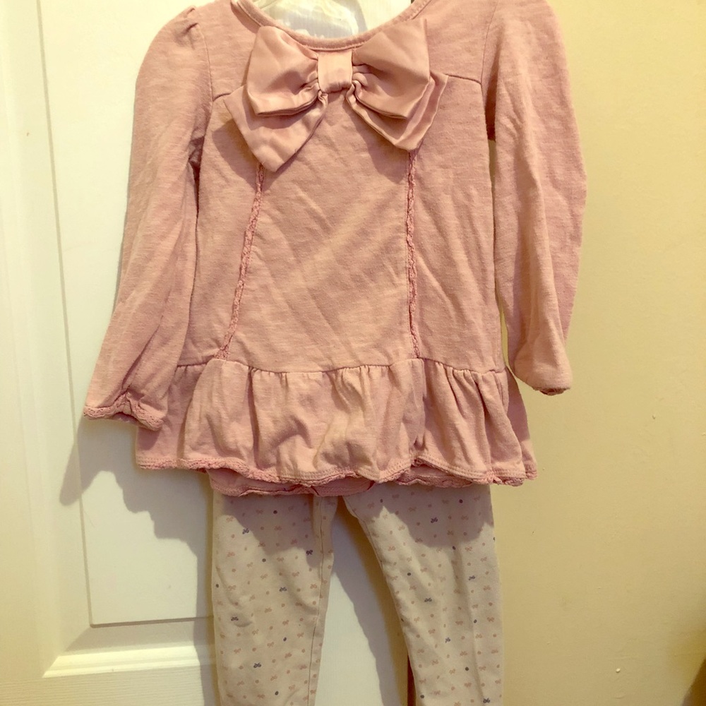Two piece outfit.